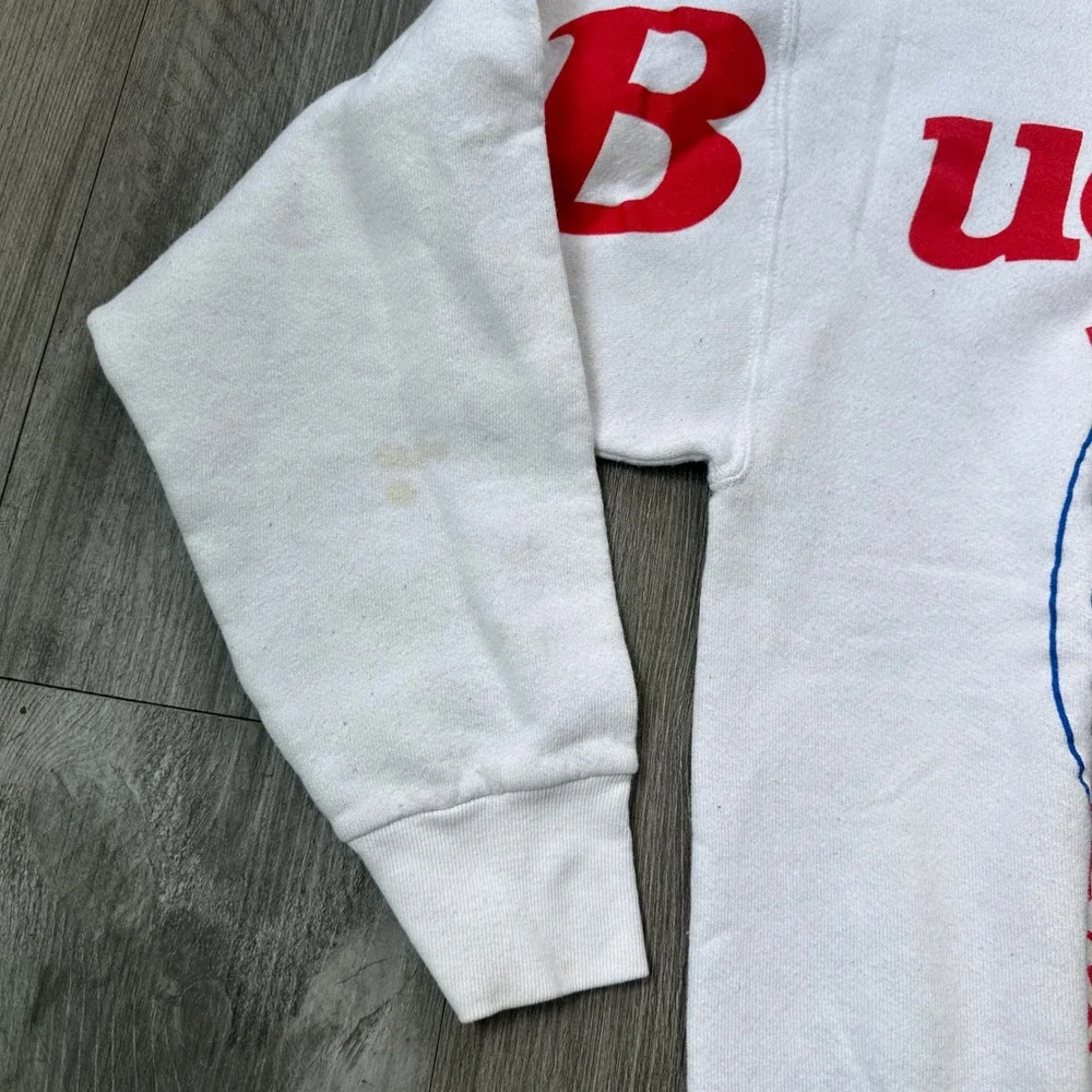 Vintage 90s Rare Budweiser King of Beers Sweatshirt Men's XL Genuine Logo